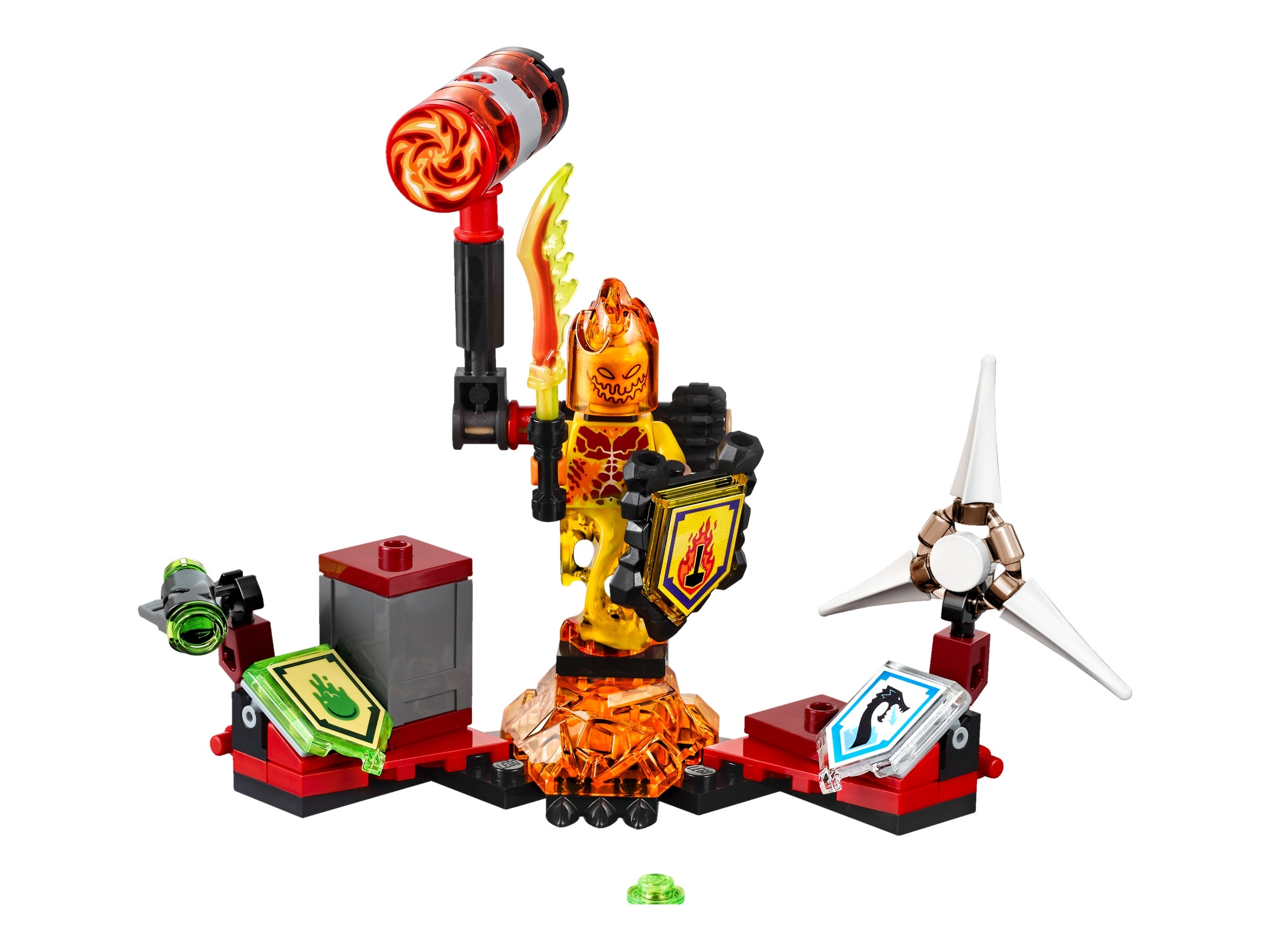 Minifiguras Lego flama y Ultimate Flama nexo Caballeros conjuntos de 70339 70321 cascos no